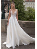 Ivory Lace Taffeta Wrapped Wedding Dress
